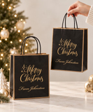 Personalized Christmas Gift Bags Custom Name Logo Print (100pcs)