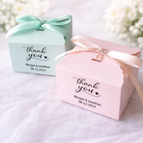 Personalized Favor Boxes Mint or Pink - 9x9x5cm