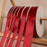 Dark Red Satin Ribbon Roll Wholesale