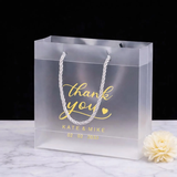 100 Personalized Wedding Gift Bags Custom Print Monogram Semi-clear