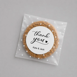 100x Self-sealed Plastic Matte PVC Bags with Personalised Stickers