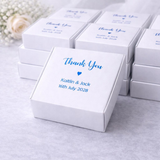 100 Square Personalized Foil Wording Cookie Favor Boxes