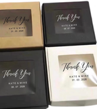 100 Square Personalized Cookie Favor Boxes with Clear Window