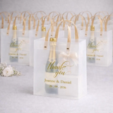 100 Personalised Frosted PVC Wedding Favor Bags