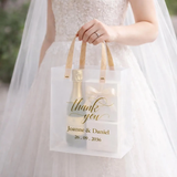 100 Personalised Frosted PVC Wedding Favor Bags