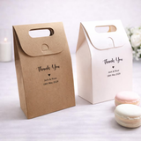 100 Personalised Carrying Gift Boxes White or Kraft