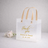 100 Personalised Frosted PVC Wedding Favor Bags