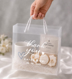 100 Personalized Wedding Gift Bags Custom Print Monogram Semi-clear