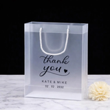 100 Personalized Wedding Gift Bags Custom Print Monogram Semi-clear