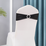 Metallic Lycra Spandex Chair Bands Black