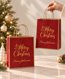 Personalized Christmas Gift Bags Custom Name Logo Print (100pcs)