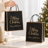 Personalized Christmas Gift Bags Custom Name Logo Print (100pcs)