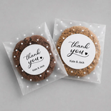 100x Self-sealed Plastic Matte PVC Bags with Personalised Stickers
