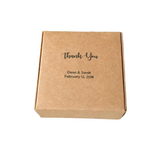 100 Square Personalized Foil Wording Cookie Favor Boxes