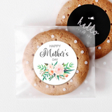 100 White Happy Mother's Day Gift Stickers Labels