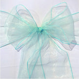 Tiffany Blue Organza Chair Sashes Table Runners