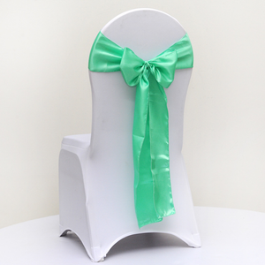 Mint Green Satin Chair Sashes Table Runners