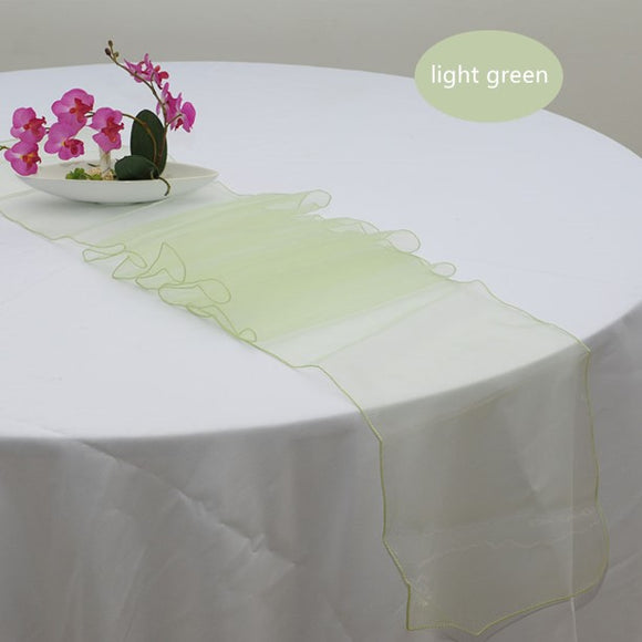 Organza Table Runners - Light Green