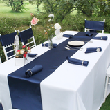 Satin Table Runners - Navy Blue