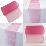 Rose Pink Organza Chair Sashes Table Runners