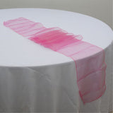 Rose Pink Organza Chair Sashes Table Runners