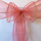 Watermelon Red Organza Chair Sashes Table Runners
