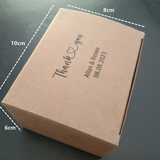 100 Kraft White Personalized Favor Boxes-10x8x6cm