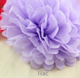 Purple Paper Lanterns & Lilac Pom Poms