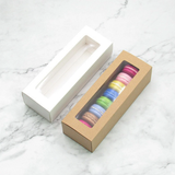 100 Clear Window Macaroon Packaging Sleeve Boxes