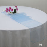 Organza Table Runners - Light Blue