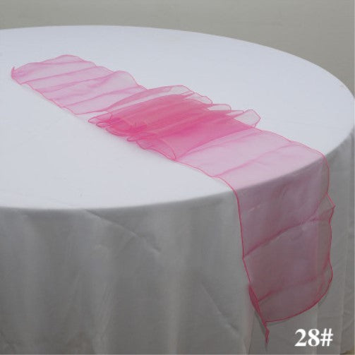 Organza Table Runners - Rose Pink