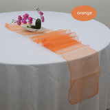 orange organza table runner