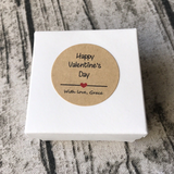 100 Kraft Valentine's Day Gift Stickers