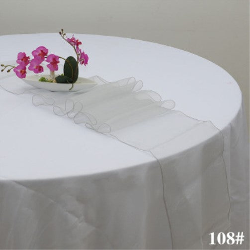 Organza Table Runners - Silver