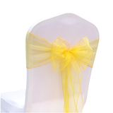 Buttercup / Yellow Organza Chair Sashes Table Runners