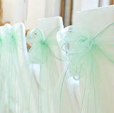 Mint Green Organza Chair Sashes Table Runners