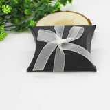 Black Pillow Favor Boxes With Ribbons