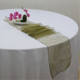 Organza Table Runners - Olive Green