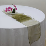 Olive Green Organza Chair Sashes Table Runners