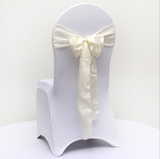 Ivory Satin Chair Sashes Table Runners