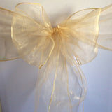 Champagne Organza Chair Sashes Table Runners