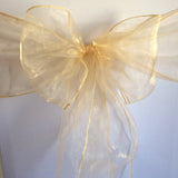 Champagne Organza Chair Sashes Table Runners