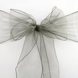 Silver Grey Organza Chair Sashes Table Runners