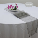 Silver Grey Organza Chair Sashes Table Runners