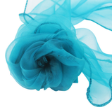 Teal Blue Organza Chair Sashes Table Runners