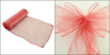 Coral Organza Chair Sashes Table Runners