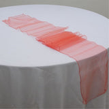 Coral Organza Chair Sashes Table Runners