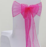 Hot Pink Organza Chair Sashes Table Runners