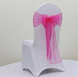 Hot Pink Organza Chair Sashes Table Runners