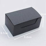 100 Black Rectangle Favor Boxes - Foil Personalized Wordings